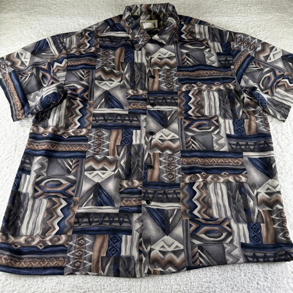 Iolani Other - Vintage‎ Iolani Sportswear Shirt Mens XL Abstract Multicolor Hawaiian Button 60s